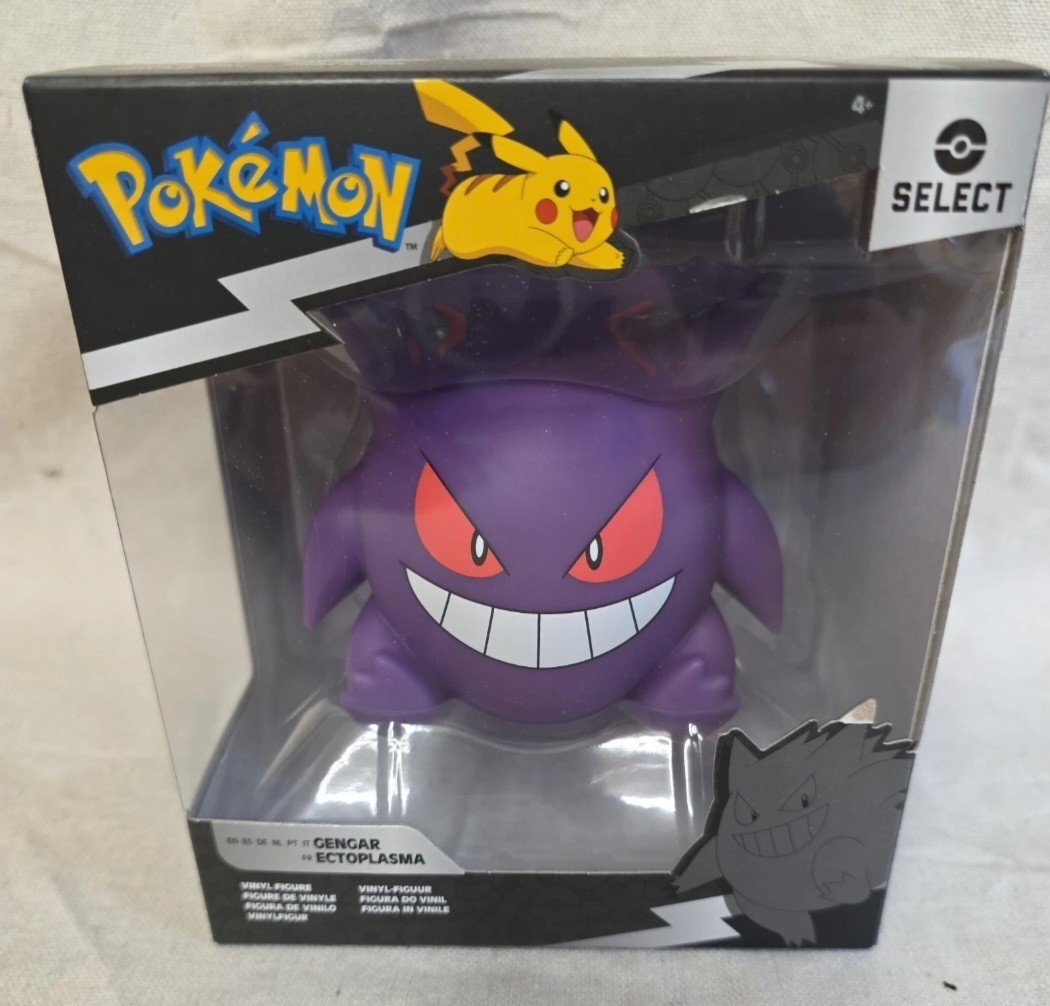 Jazwares Pokemon Select Deluxe Gengar Vinyl Figure Big Size Rare New 10in