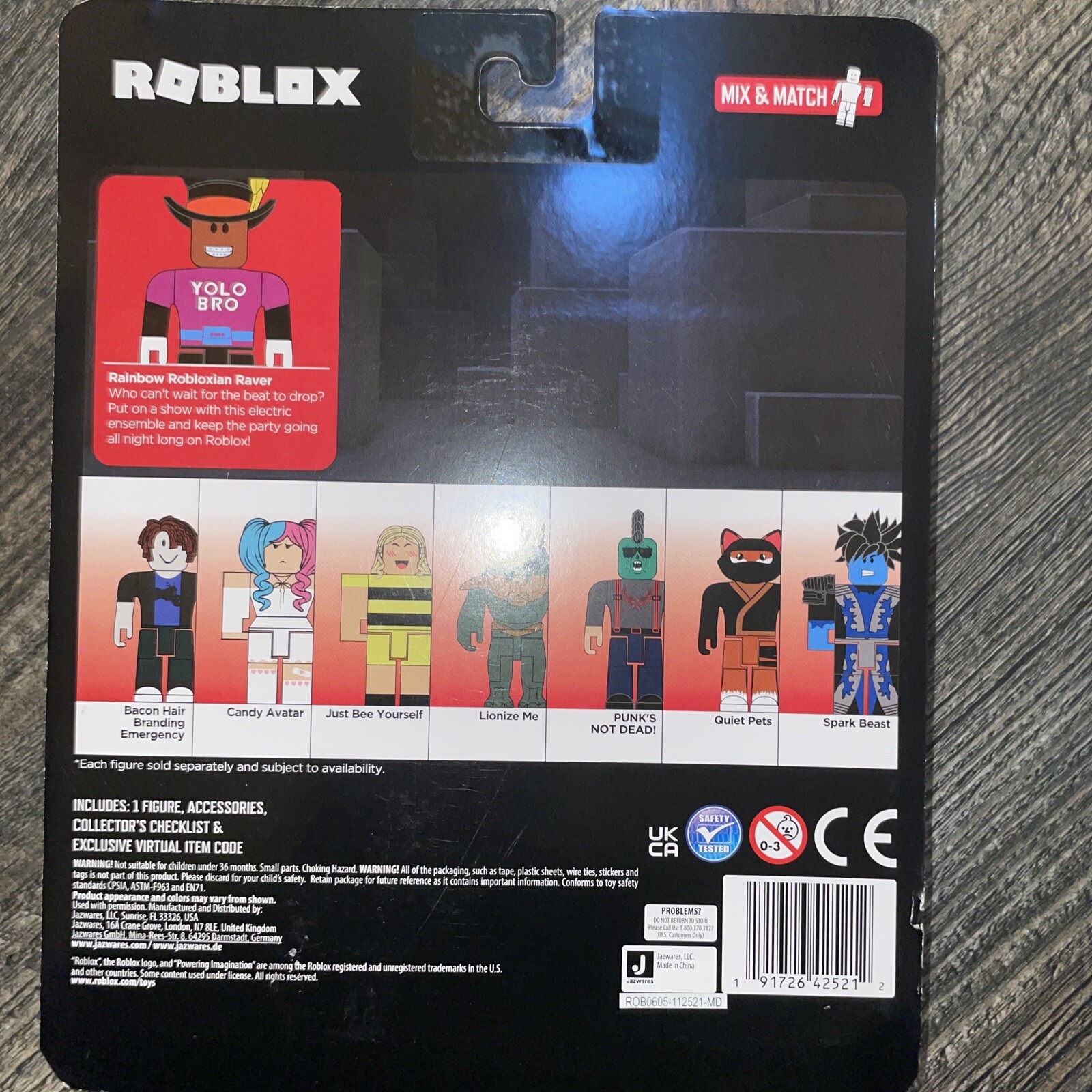 Roblox Avatar Shop Rainbow Robloxian Raver 11 Pc Exclusive Virtual Item New