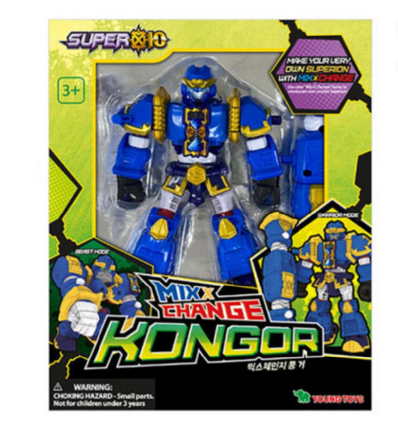 Young Toys Super10 Mixx Change Kongor Transforming Robot Action Figure New