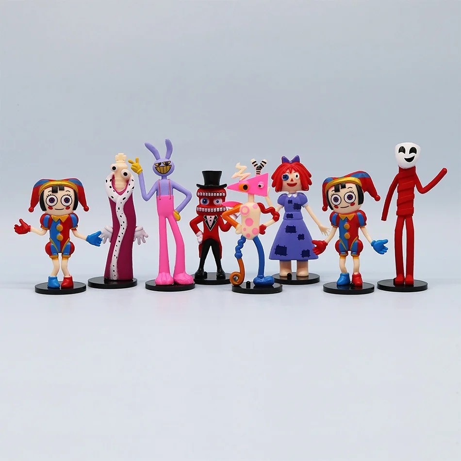 8pcs Digital Circus Anime Figures Set Ragatha Jax Pomni PVC Model Toy Gift