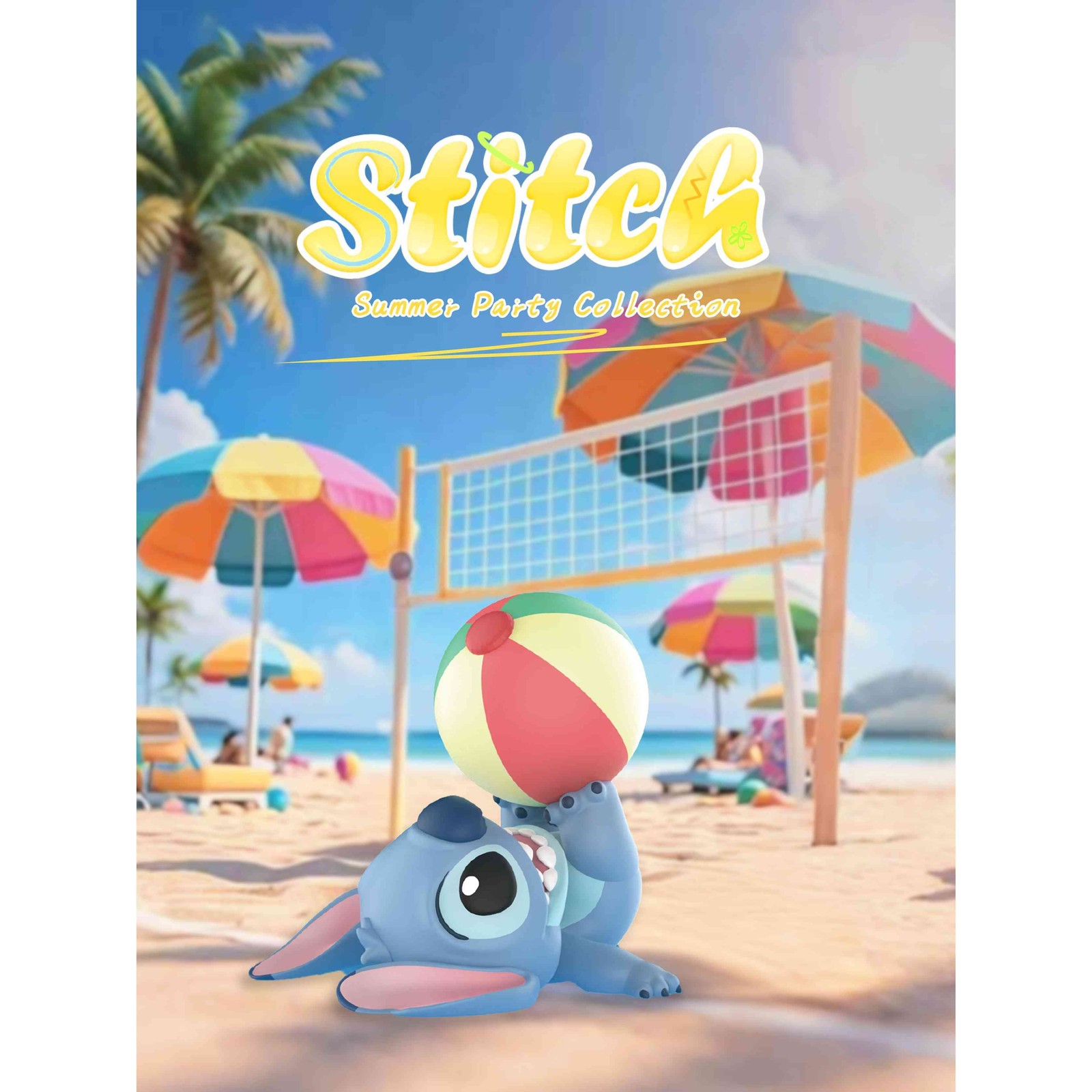 MINISO Stitch Summer Party Series One Blind Box PVC Figure Art Toys Gifts