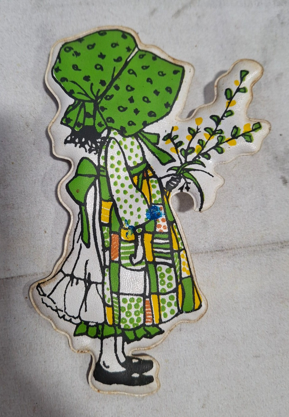 Vintage Hollie Hobbie Green Dress Fridge Magnet Working 526-34