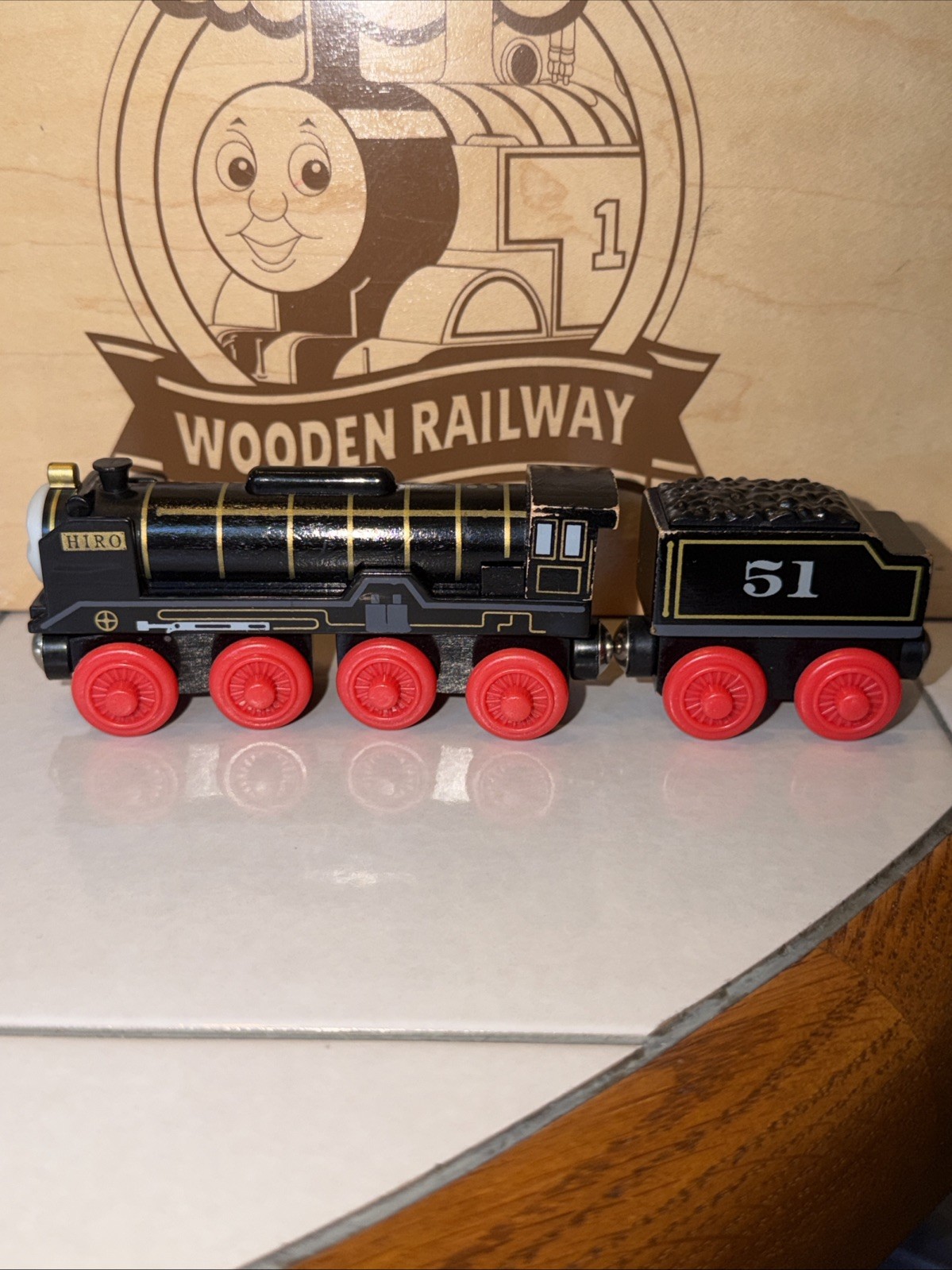 HIRO ! THOMAS FRIENDS TRAIN WOODEN Railway 2003 LEARNING CURVE #51 Japanese￼
