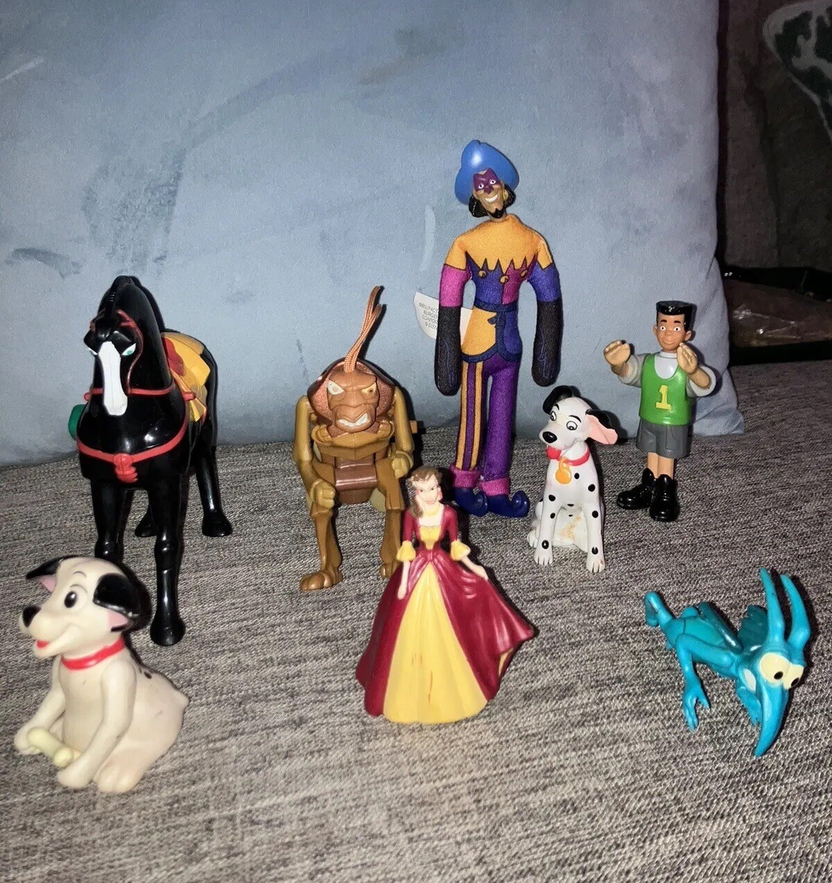 Vintage Disney Figure Lot Hercules 101 Dalmatians Bug’s Life Belle Pocahontas
