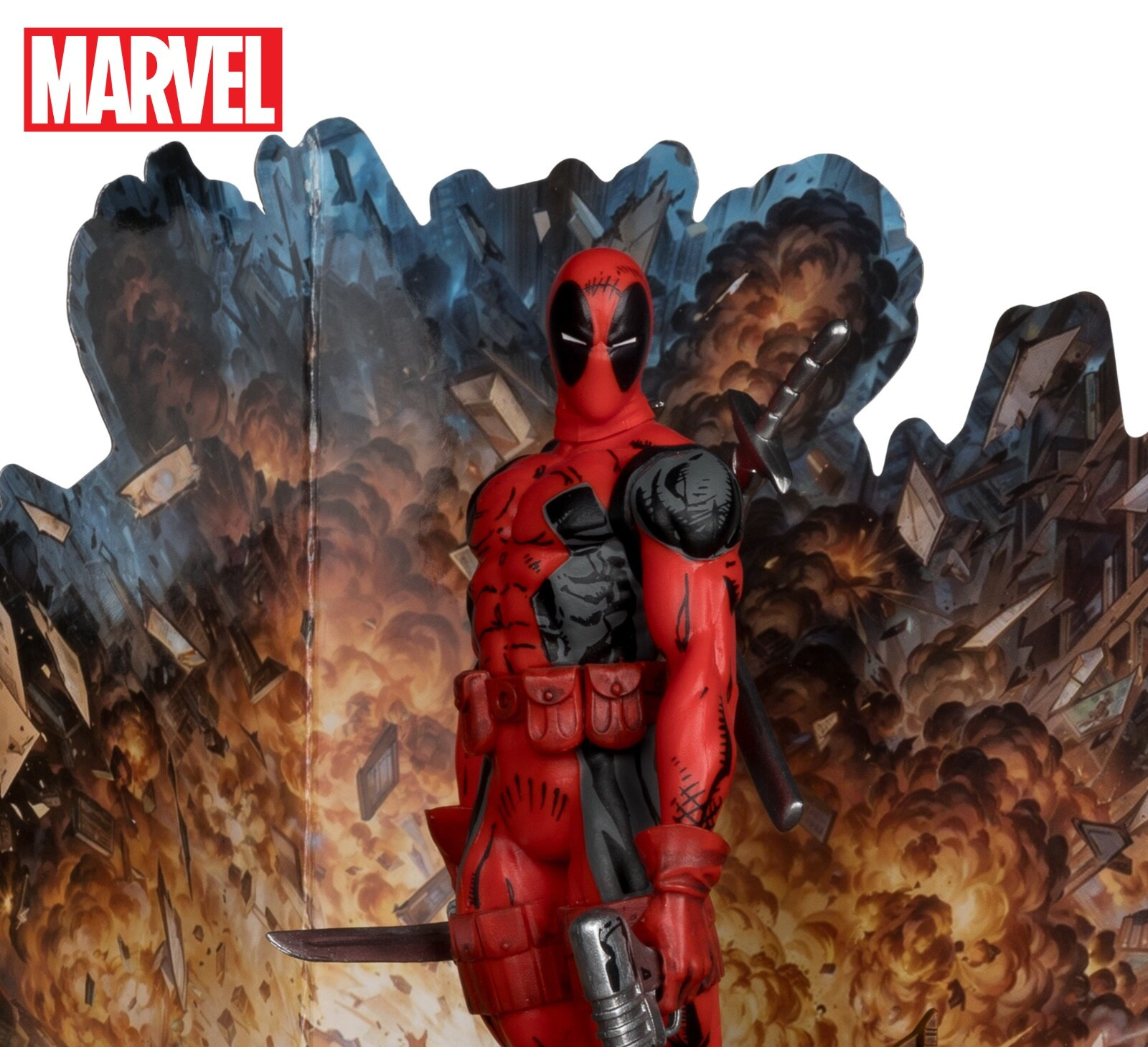 McFarlane Marvel Deadpool 1:10Scale Collectible With Scene The New Mutants #98
