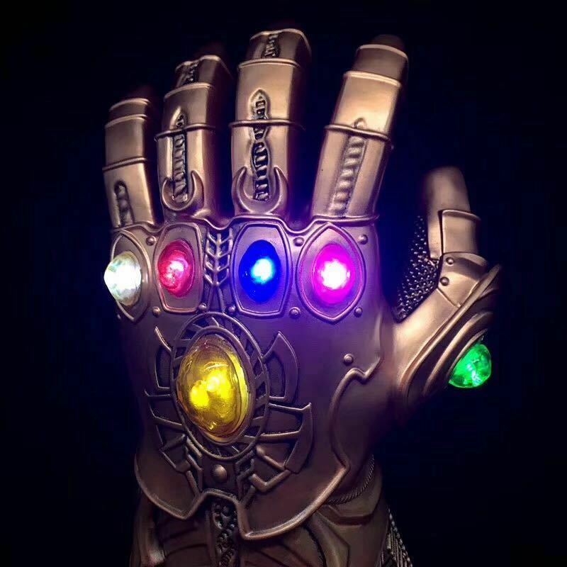 2021 Thanos Infinity Gauntlet Gloves Legends LED Light Avengers Cosplay PVC Toys