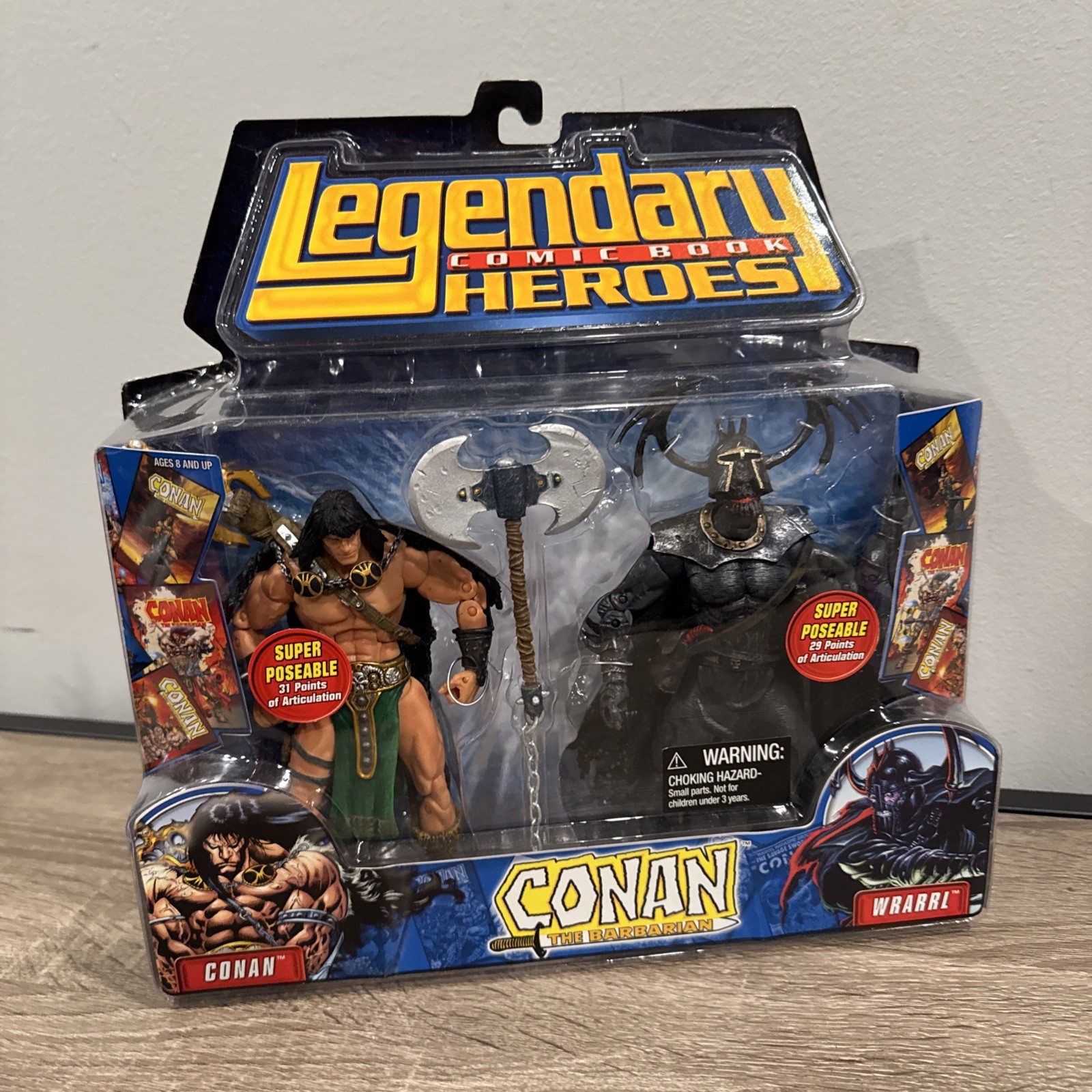 Legendary Comic Book Heroes Conan the Barbarian CONAN & WRARRL Action Figure Set