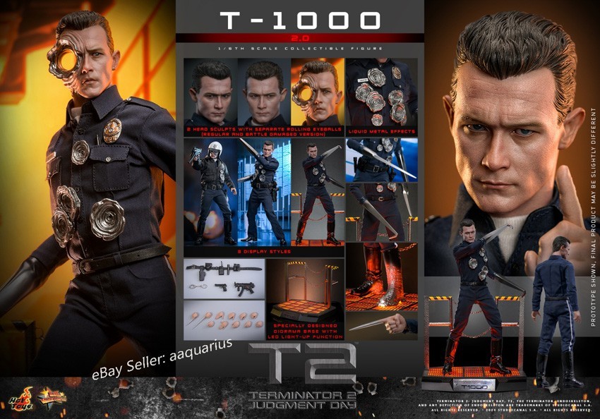 Hot Toys MMS774 Terminator 2: Judgment Day T-1000 2.0 Action Figure