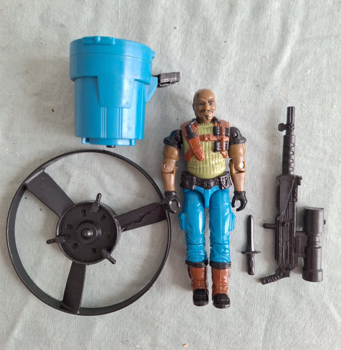 GI Joe 1992 Recalled Roadblock 100% Complete Lot Damaged Rotor Launcher Works