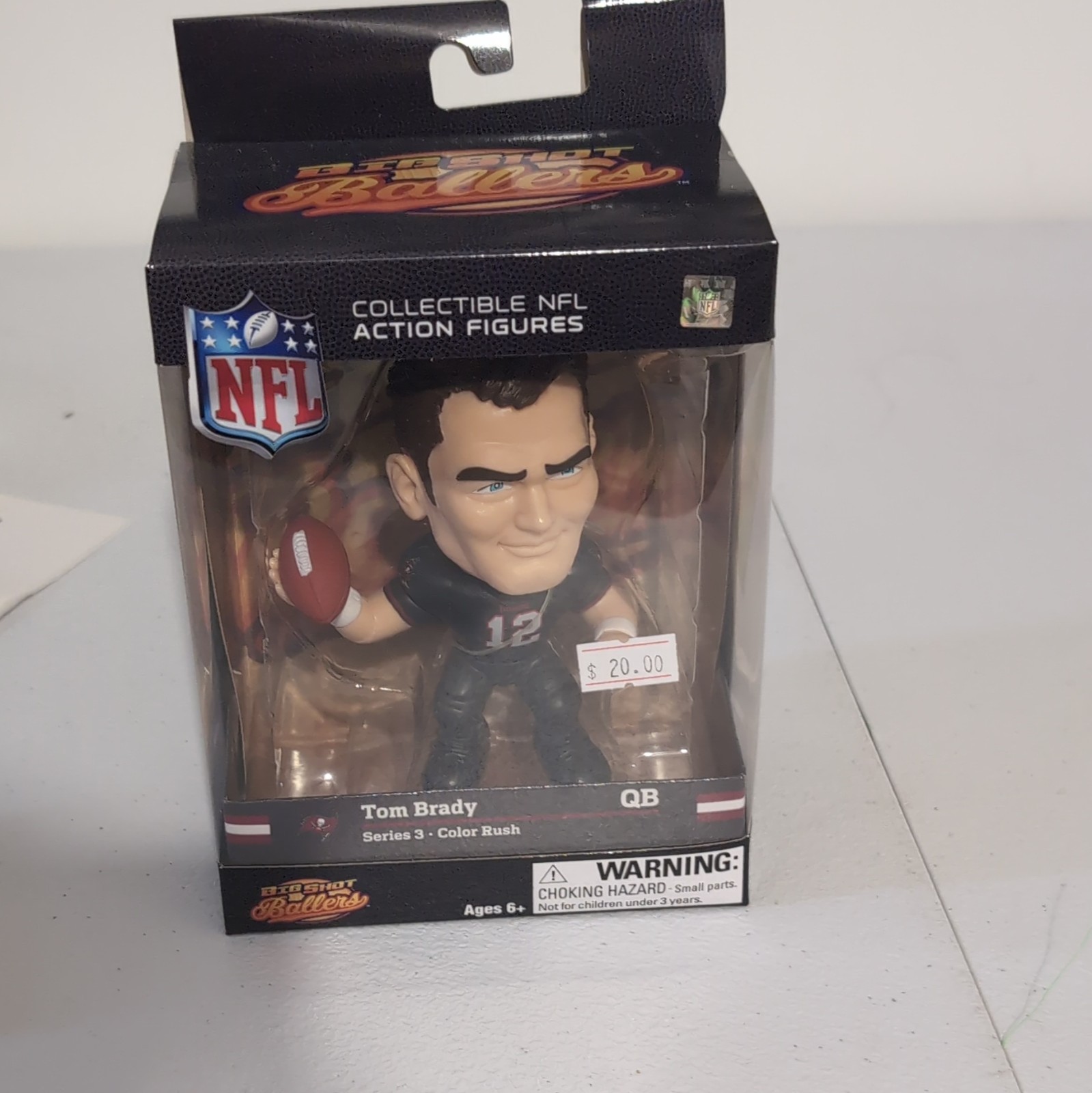 Bleacher Creatures NFL Tom Brady QB Series 3 Color Rush Action Figure, Boxed
