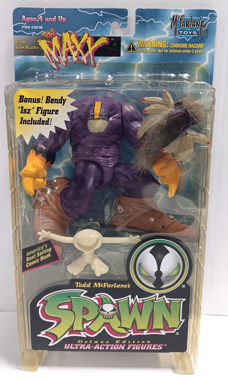 THE MAXX MCFARLANE’S SPAWN ULTRA ACTION FIGURE UNOPENED CARD MCFARLANE TOYS 1996