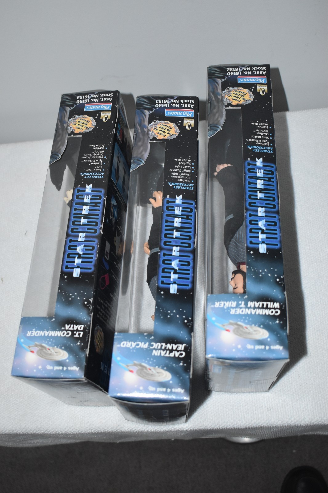 1996 Star Trek First Contact 3 Collector Series w/ Data Picard Riker 9″ MIMB New