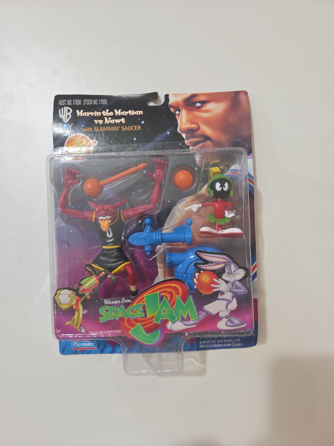 SPACE JAM MARVIN THE MARTIAN VS NAWT with SLAMMIN’ SAUCER *UNOPENED*