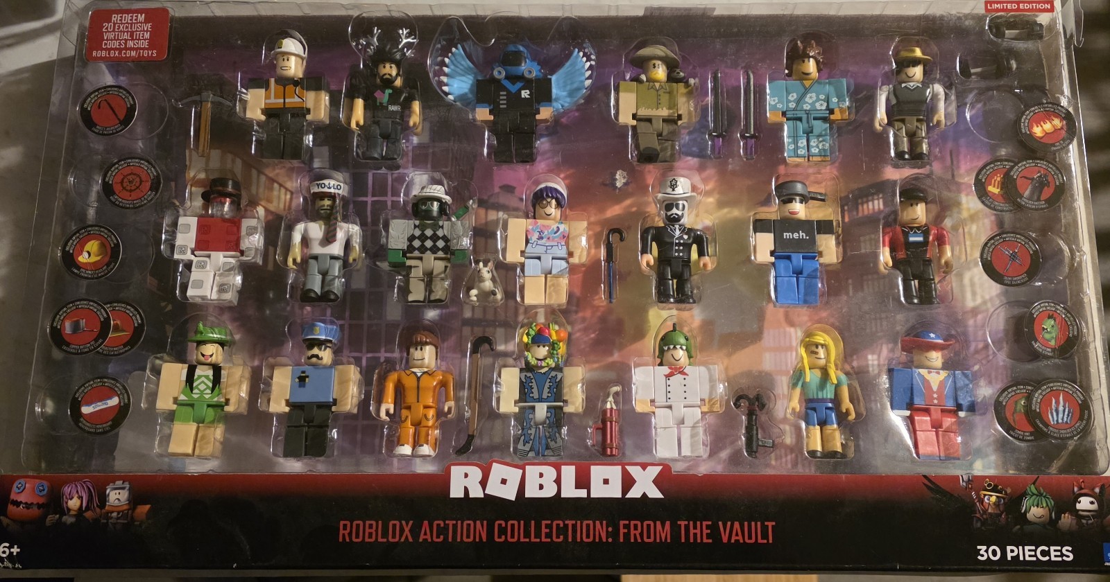 Roblox From the Vault Action Figure Collection Set Virtual Codes Read Desc.