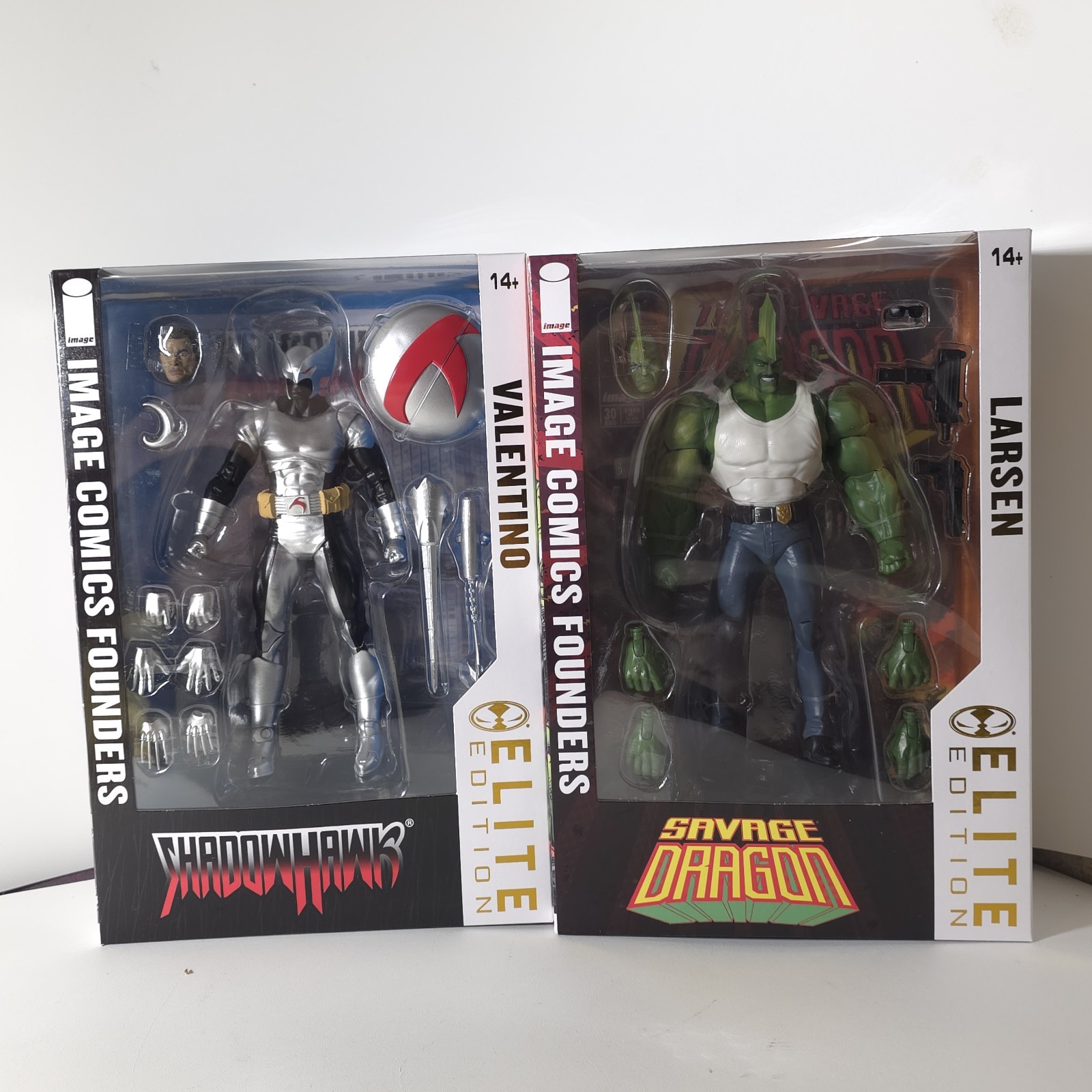 McFarlane Elite Edition Image Comics Founders Savage Dragon & Shadowhawk Set 7″