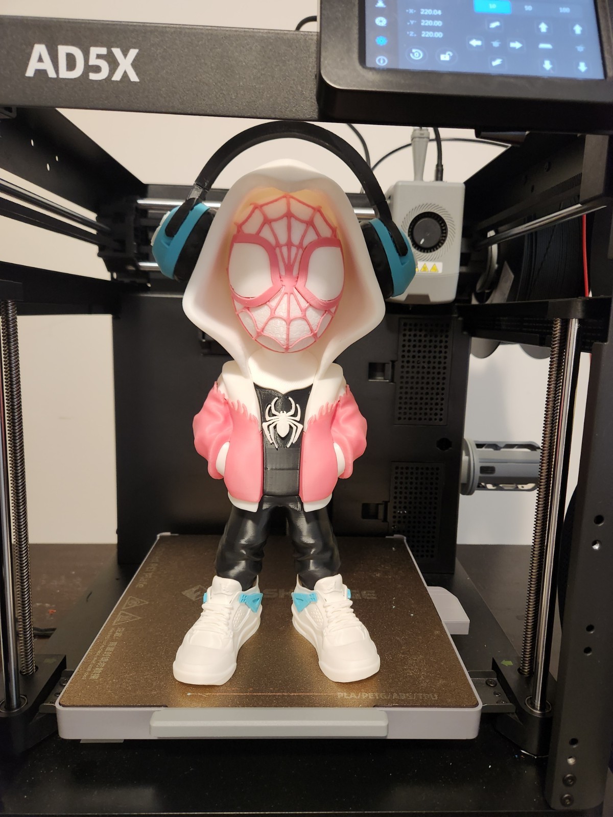 Urban Spiderman Gwen 3D Printed Figure 11-3/4 Inches Tall 3D Printed