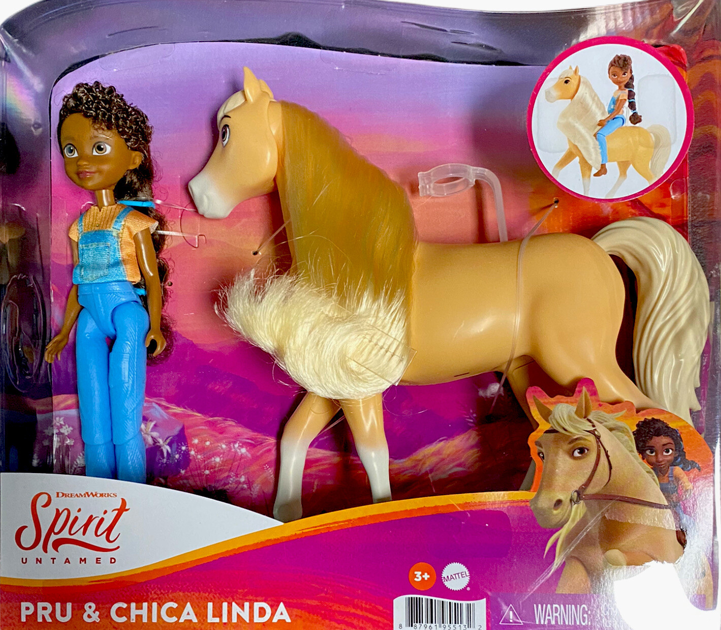 ​Spirit Untamed Pru Doll with 7 Movable Joints & Chica Linda Horse Toy Adventure