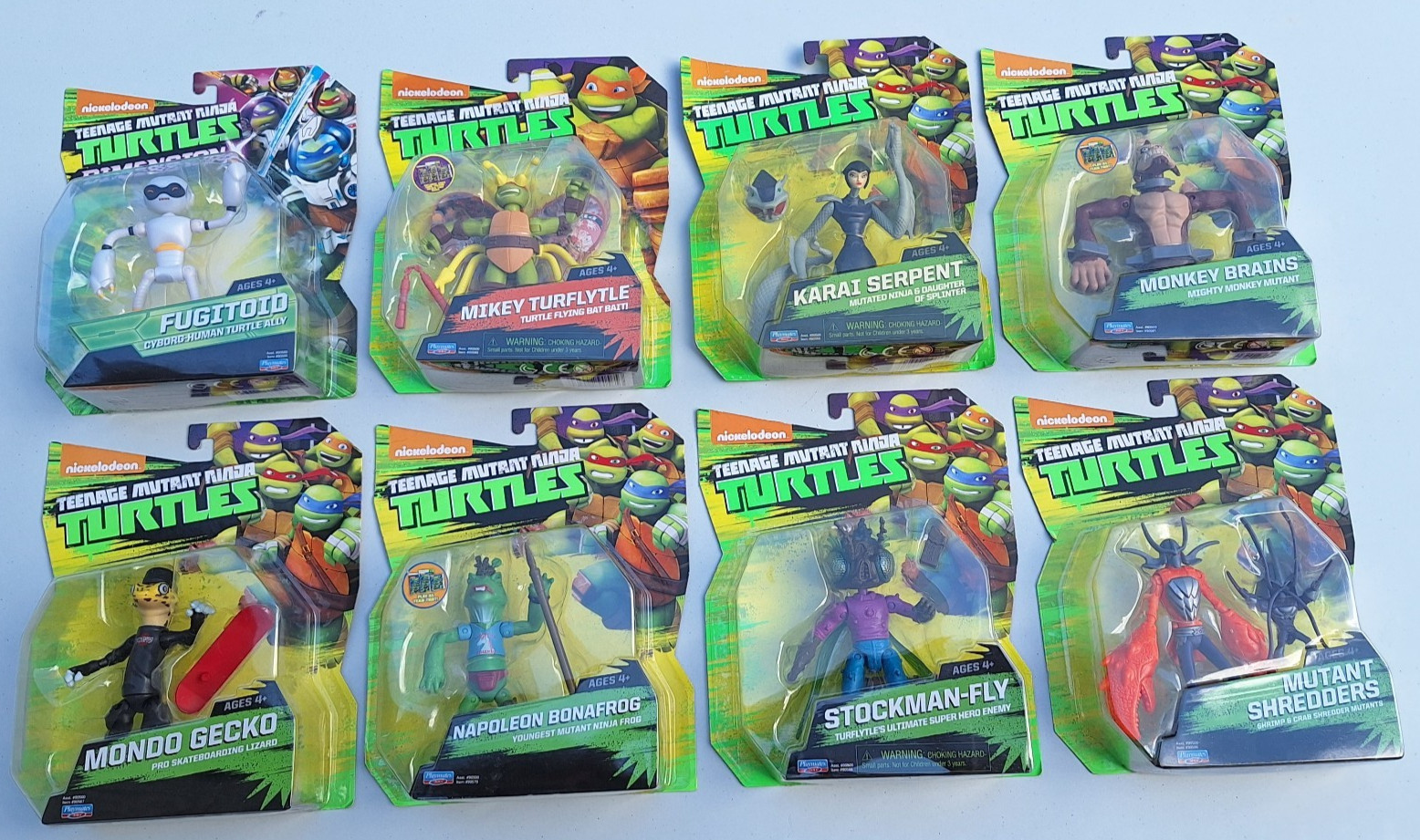 LOT (8) TMNT FUGITOID Turflytle KARAI Monkey MONDO Bonafrog STOCKMAN Shredder