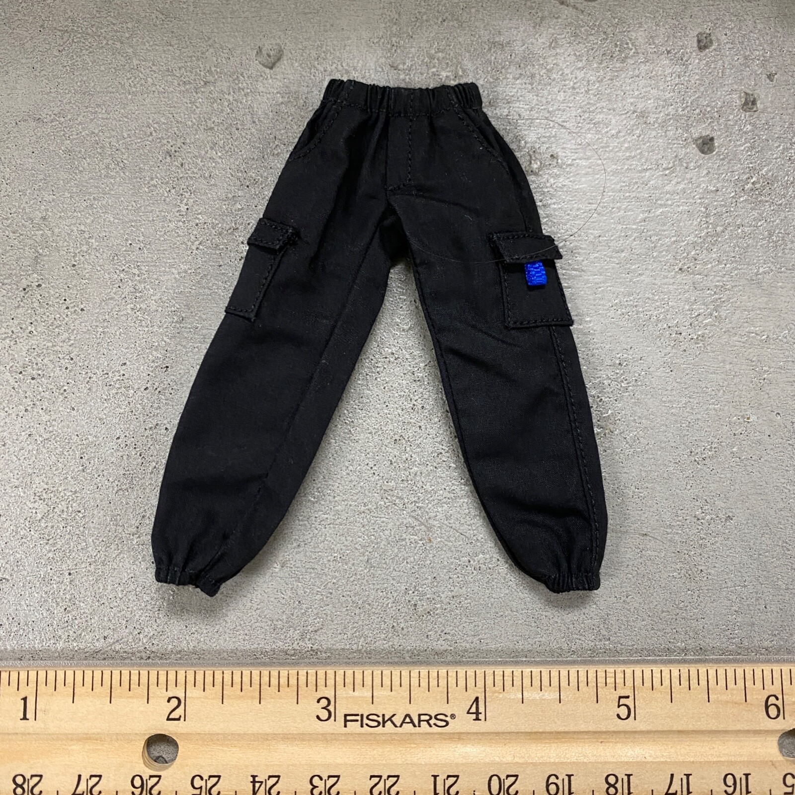 1/12 Fabric Cargo Jogger Pants Model for 6″ Action Figure Body Accessories-Black