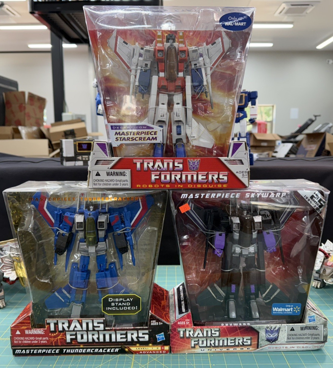 Masterpiece Seekers Walmart TRU Exclusives Starscream Skywarp Thundercracker