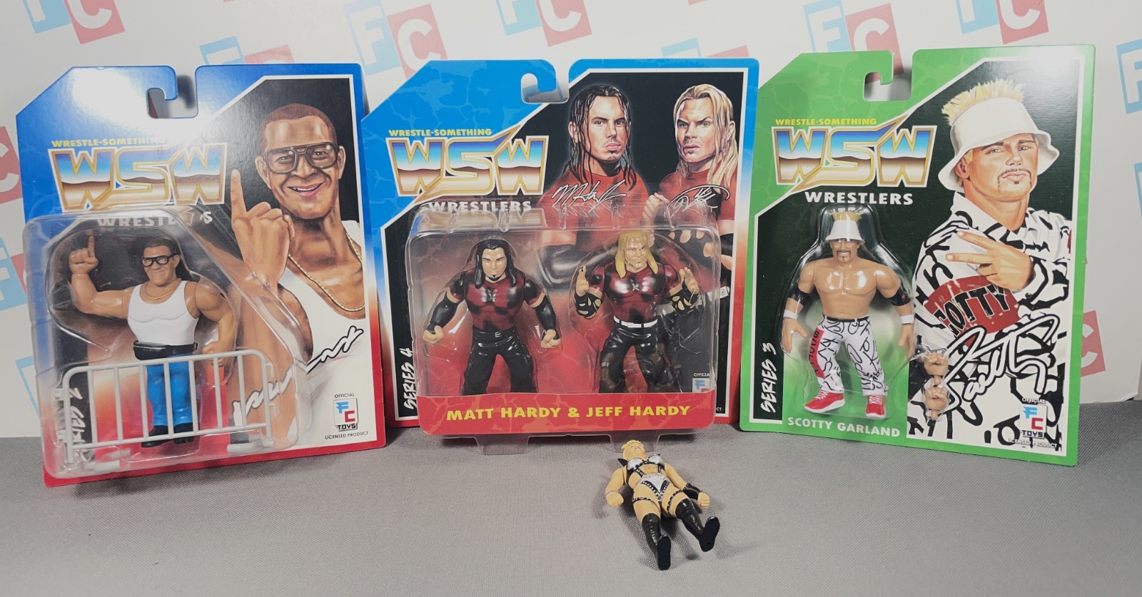 CARD DMG FC Toys Retro Wrestling Figures Matt Jeff Hardy Vlad Luna Scotty Hotty