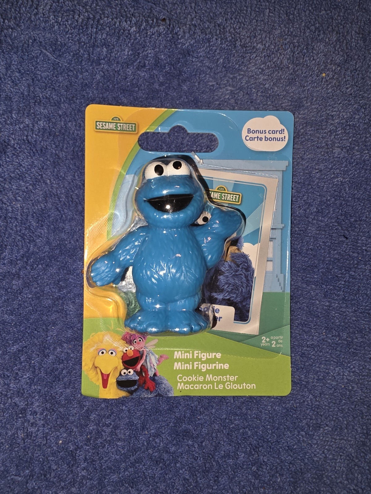 Sesame Street Cookie Monster 2.25” Mini Figure or Cake Topper New / Sealed