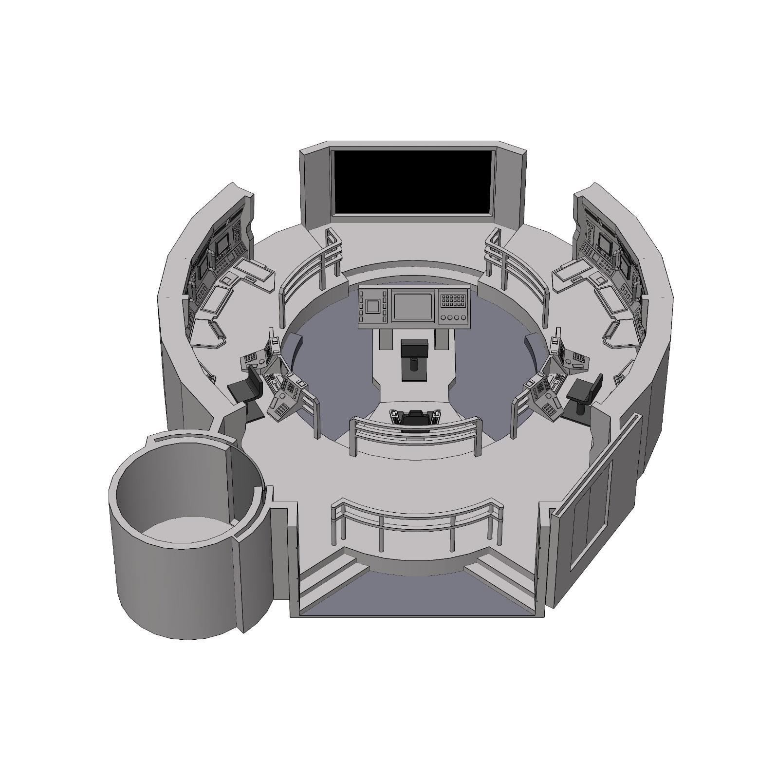 Custom USS Enterprise (NX-01) Bridge for 4.5 IN (1:16) FIGURE