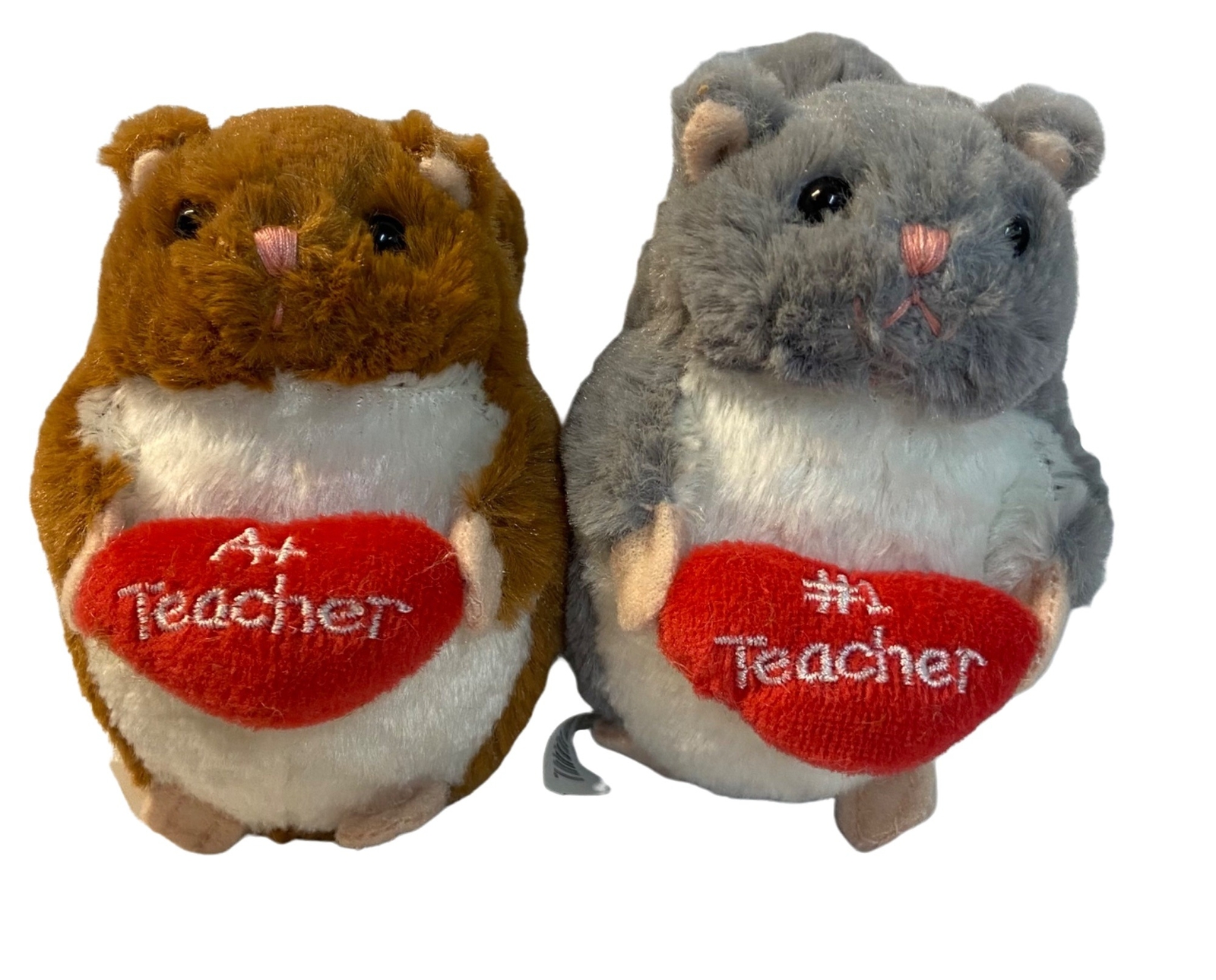 Ganz Plush Squirrel Red & Gray Teacher Gifts Lot of 2 Stuffed Animals Valentine