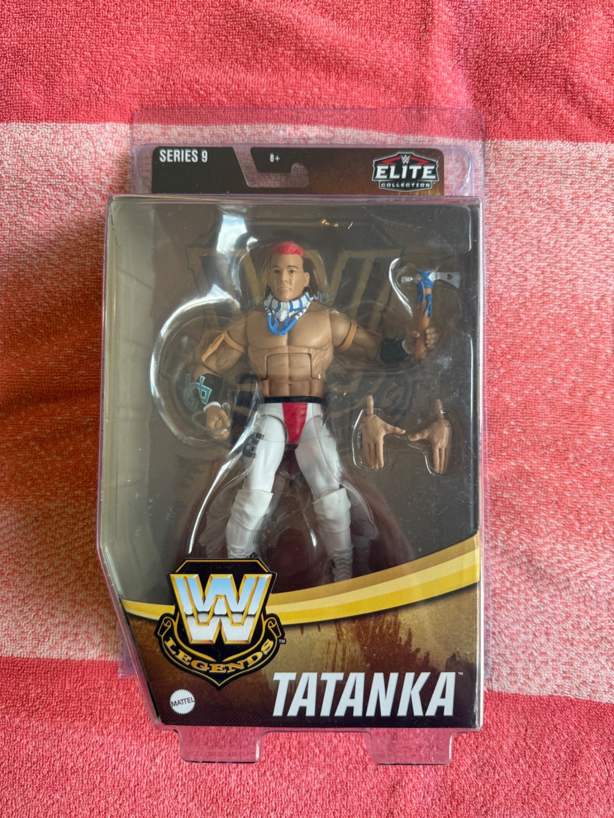 WWE Elite Legends 9 Tatanka new in box defender case