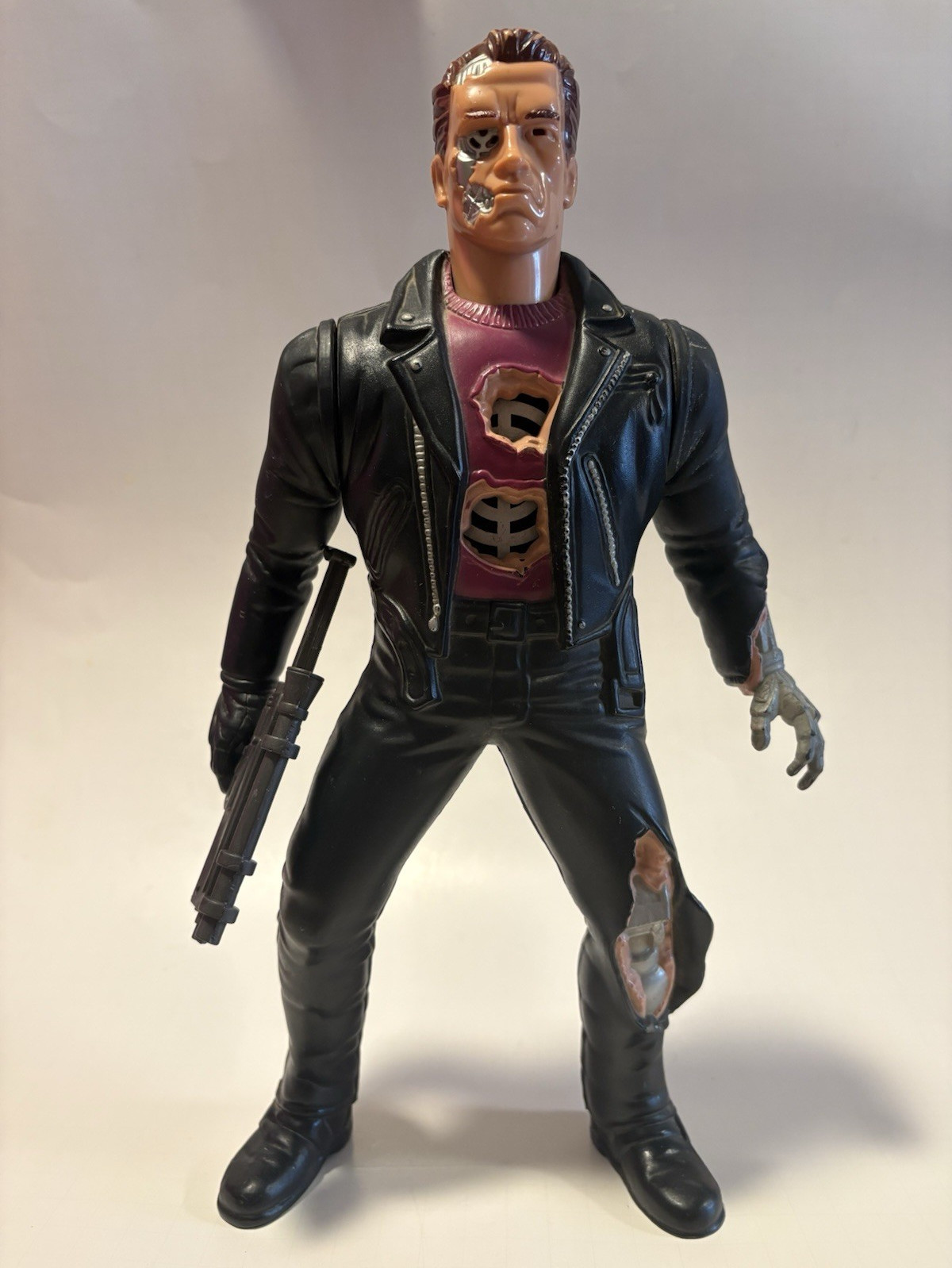 1992 Kenner Terminator 2 Ultimate 14” T2 Toy Action Figure w GI JOE Gun Weapon