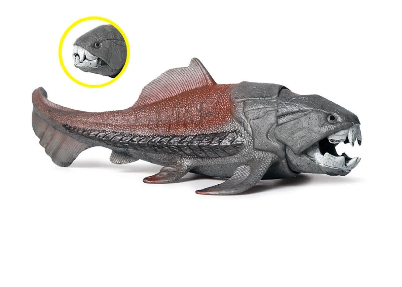 20cm Dunkleosteus Shark Fish PVC Toy Ocean Sea Animal Figure Kids Gift