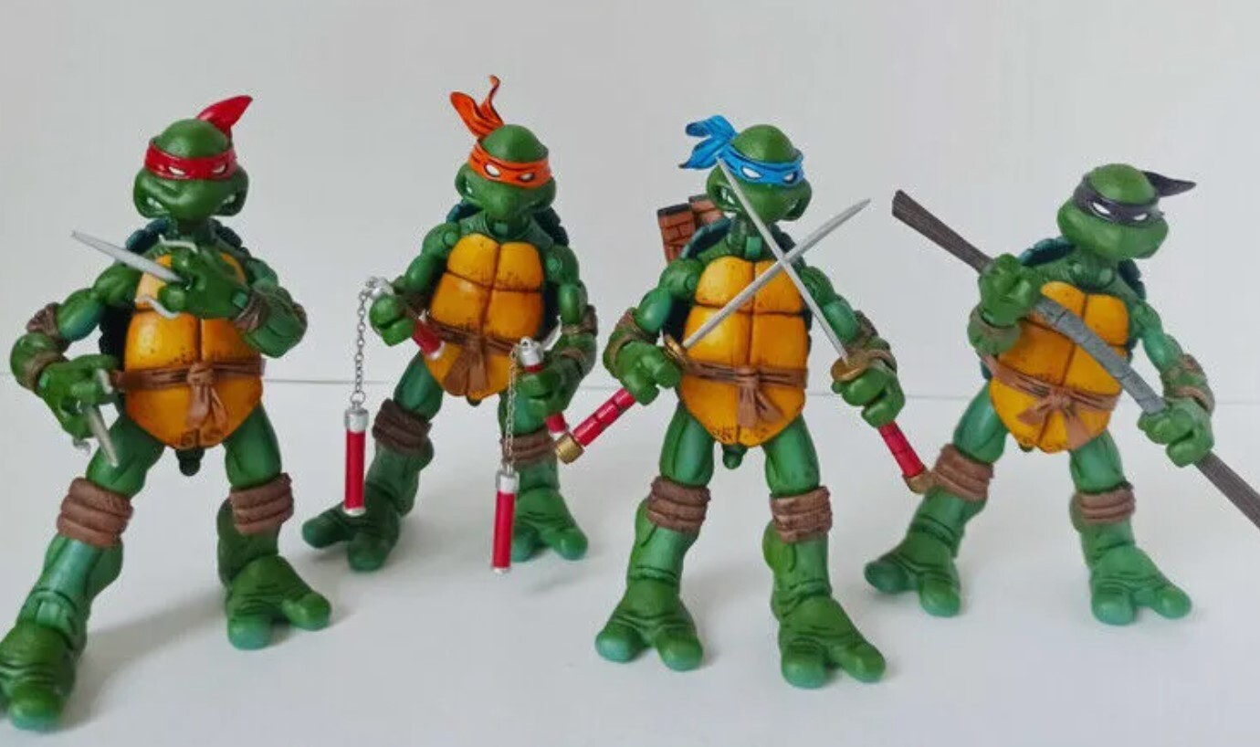 Wonder 4 PCS NECA Teenage Mutant Ninja Turtles Color Headband Figures Toys