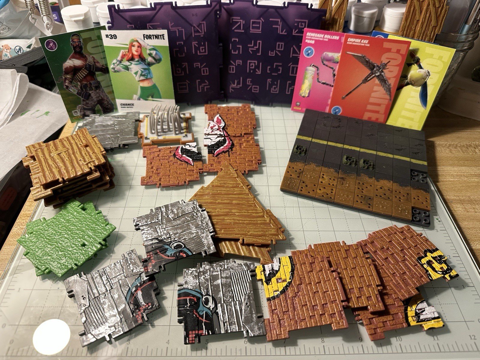 Fortnite Building Materials Lot of 27 Wall & Floor Pieces Mixed Lot 4” Jazwares