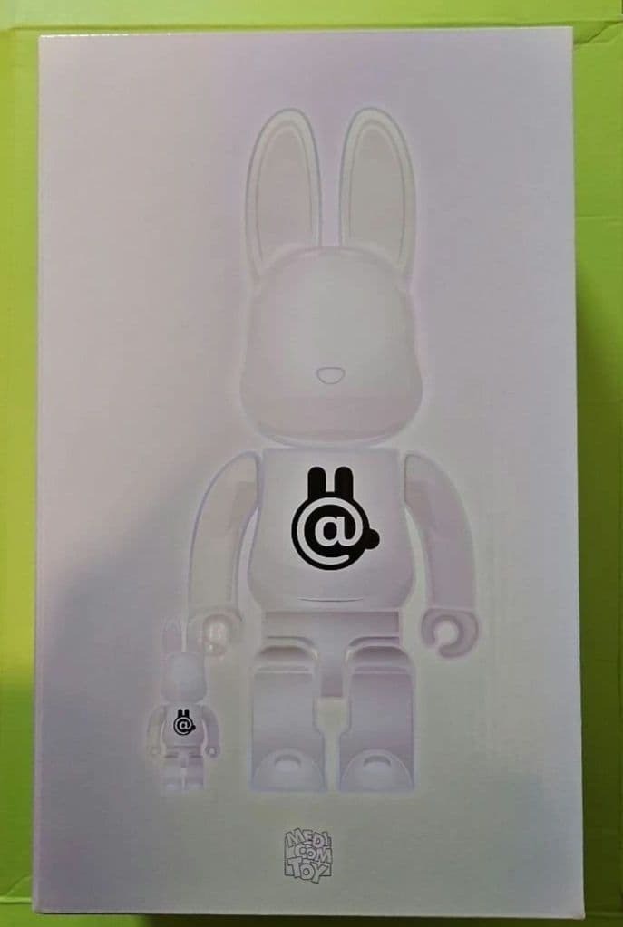 MEDICOM TOY R@BBRICK Clear Chrome Ver. 100% & 400% Action Figure JAPAN