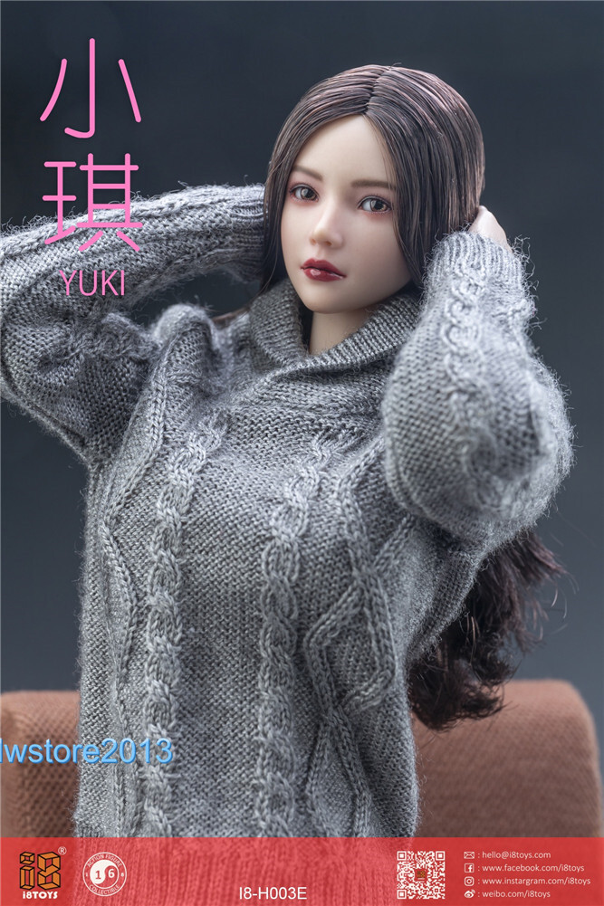 US 1/6 I8-H003 Yuki Beauty Girl Head Sculpt For 12″ Female PH TBL Figure Body