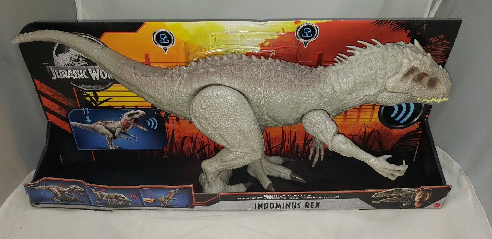 🔥 SEALED Jurassic World Destroy ‘N Devour INDOMINUS REX dinosaur Action Figure