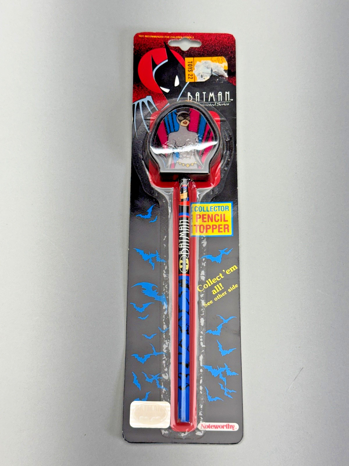 1992 Batman the Animated Series Pencil and Topper lot of 4 DC Comics