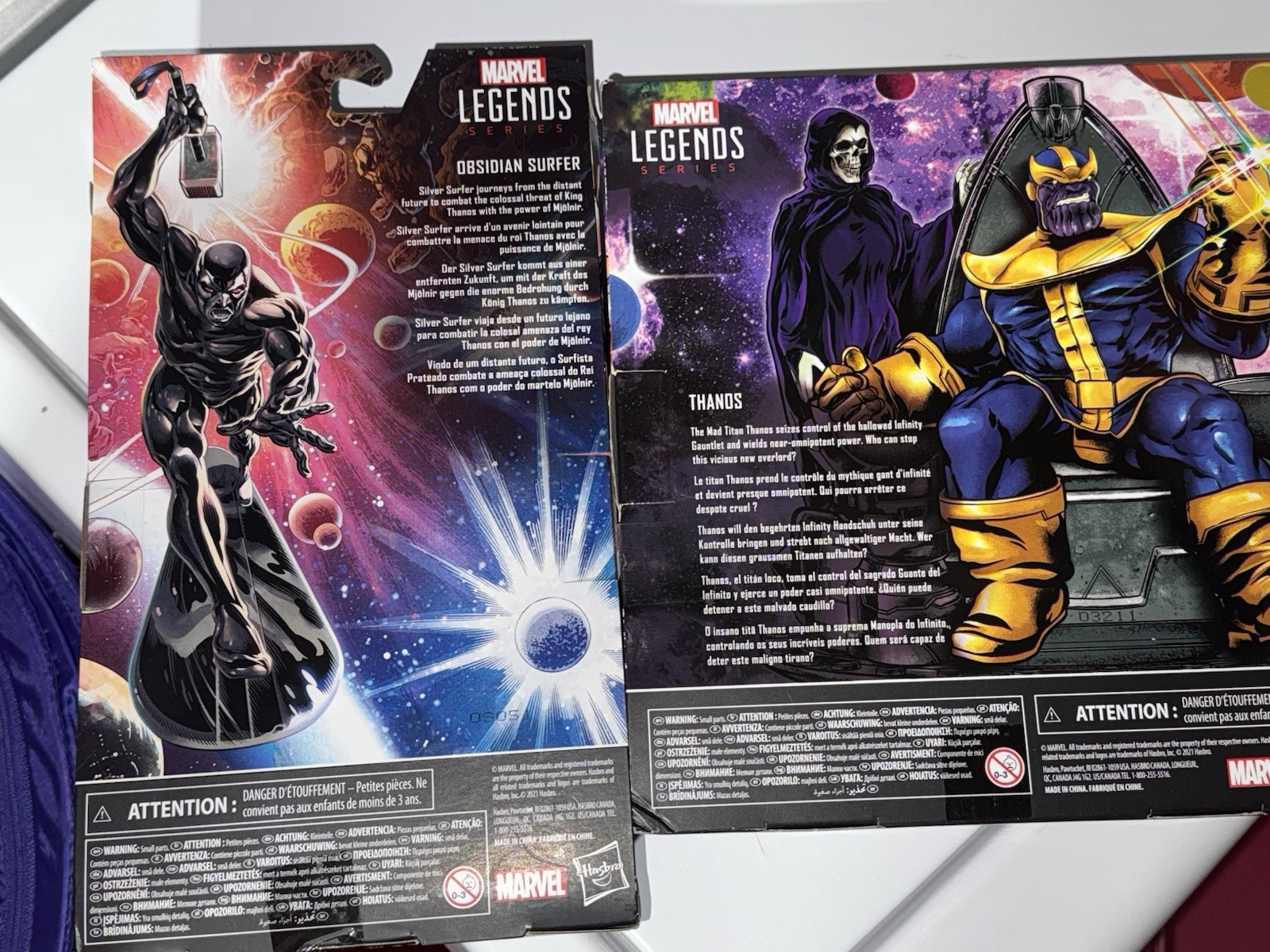 marvel legends thanos infinity gauntlet Vs Obsidian Surfer
