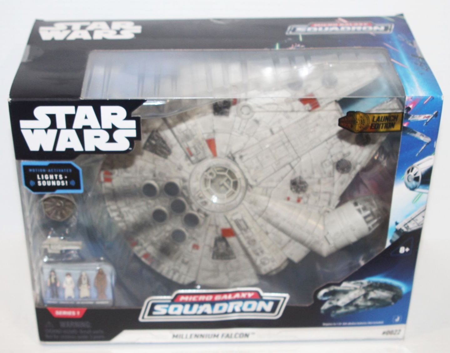 NIB Star Wars Micro Galaxy Squadron Assault Class Millenium Falcon 1 in Action