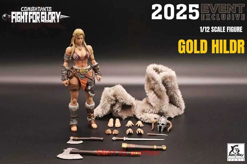Xesray Studio Fight for Glory Combatants Exclusive Gold Hildr 1/12 Action Figure