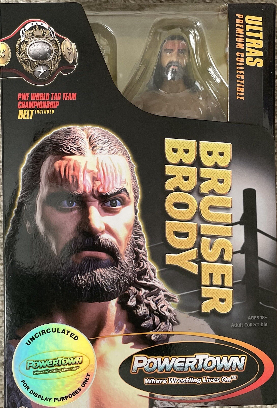 PowerTown Wrestling Ultras Series 1 Bruiser Brody Action Figure