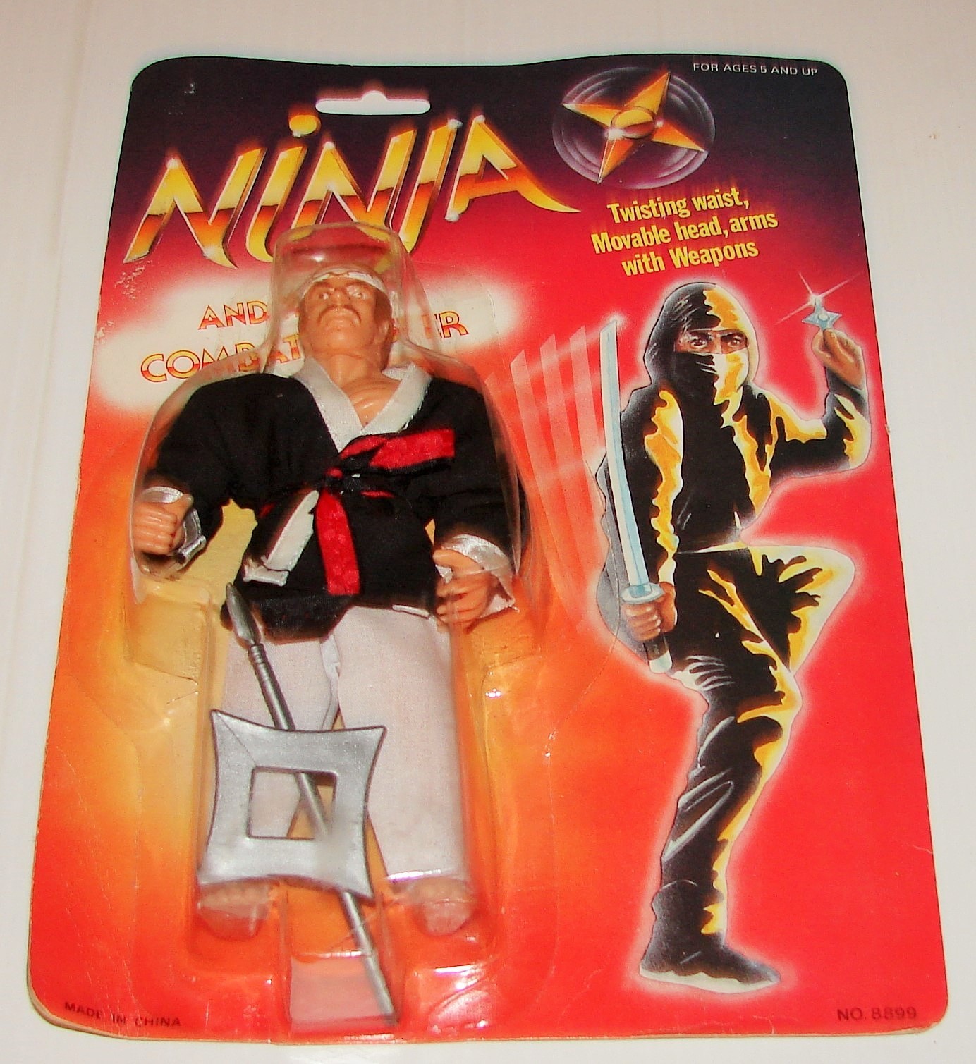 Vintage 80’s Chuck Norris KO Figure Ninja and His Combat Master New Sealed Rare