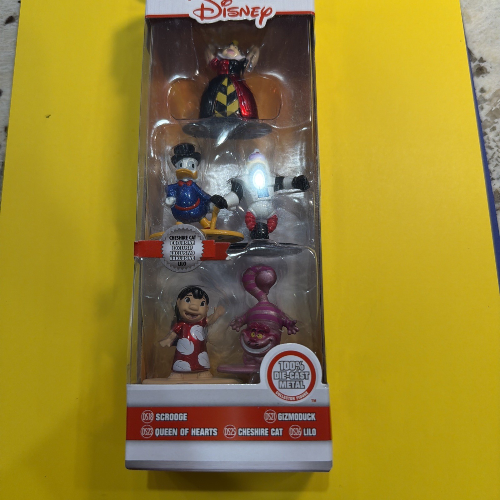 Disney Nano Metalfigs 5 Pack Queen of Hearts Scrooge Gizmoduck Lilo Cheshire Cat