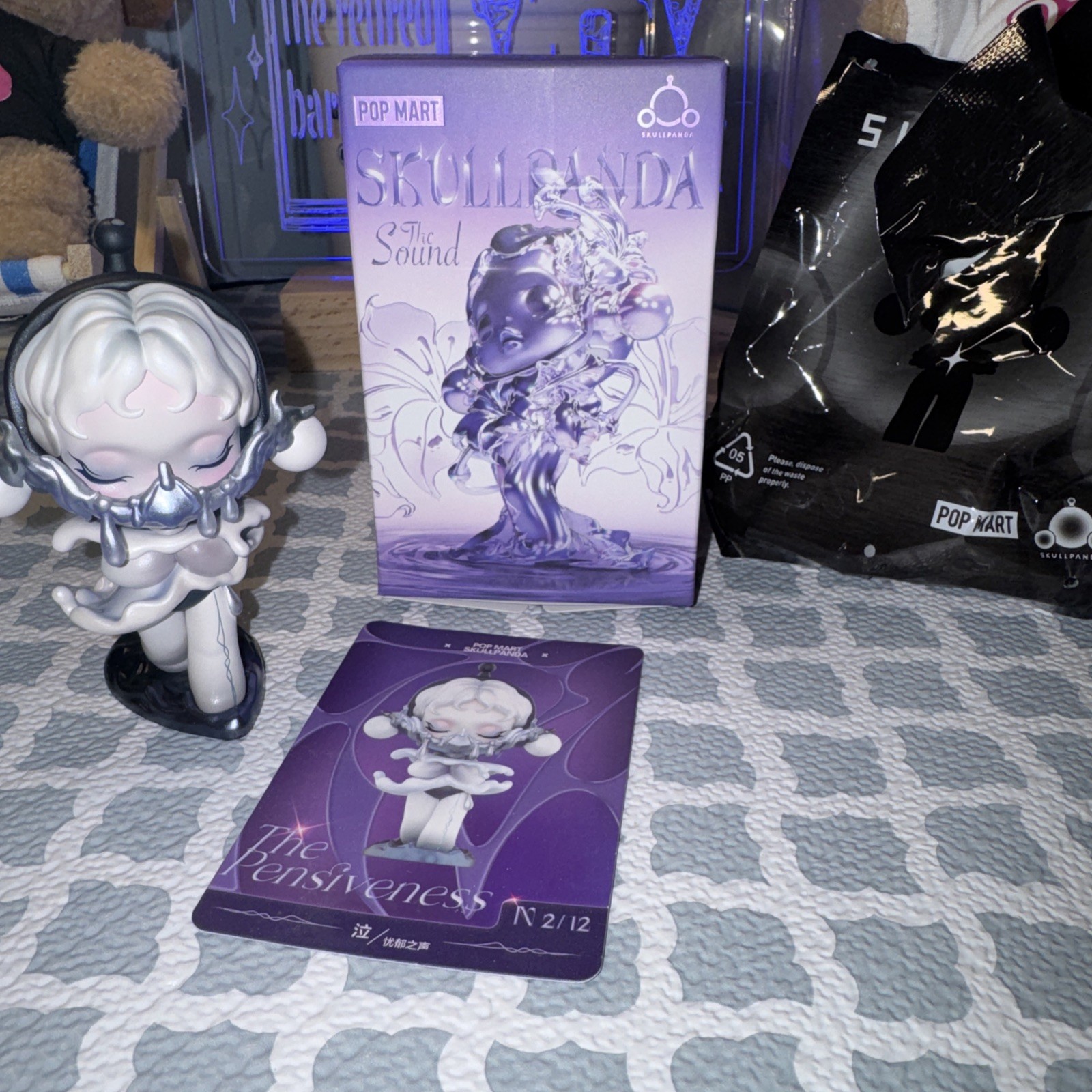 POP MART x Skullpanda The Sound Series Figure Dolls Toy – The Pensiveness