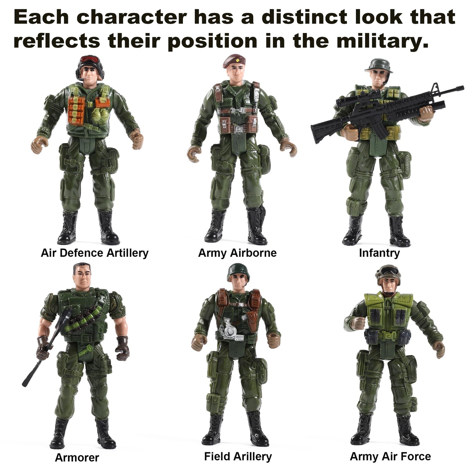 US Army Men and SWAT Team Toy Soldiers Action Figures with Military Weapons A…