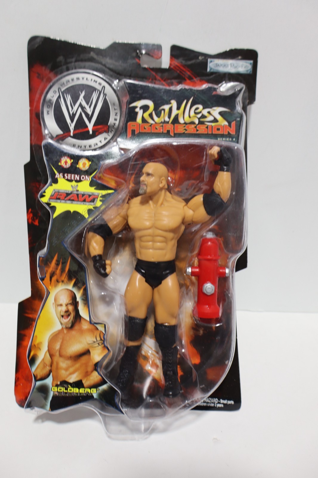 JAKKS Pacific WWE Ruthless Aggression Goldberg Action Figure Boxed Fire Hydrant