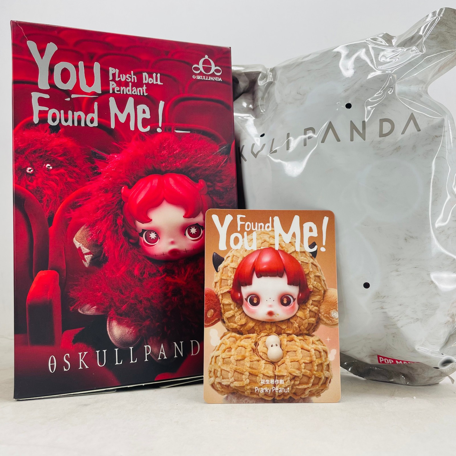 POP MART x Skullpanda You Found Me Series Plush Doll Pendant – Pranky Peanut