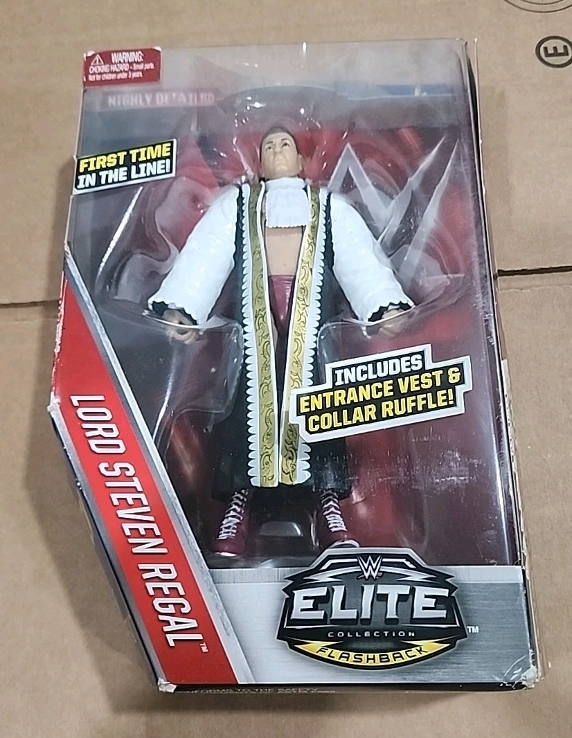 WWE Lord Steven Regal Elite Series 45 Flashback Wrestling Figure Box not mint