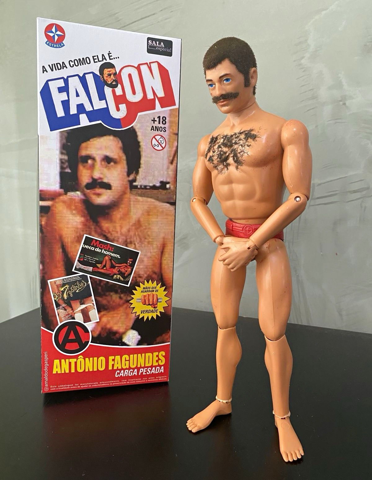 Estrela Falcão Antônio Fagundes Action Figure Beige Plastic 18+