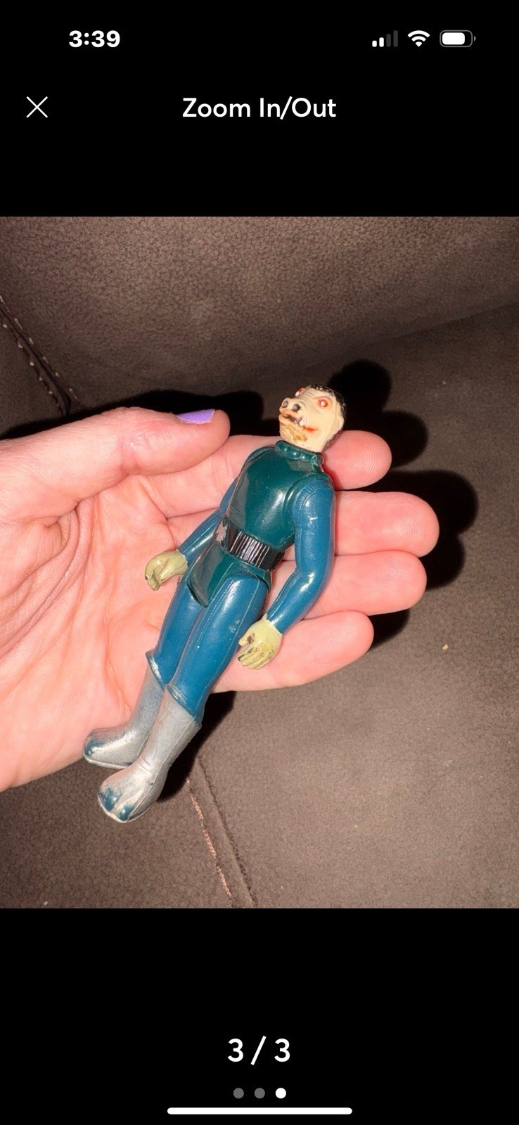 Blue Snaggletooth Star Wars Figure Kenner 1978 No Toe Dent No Weapon Sears